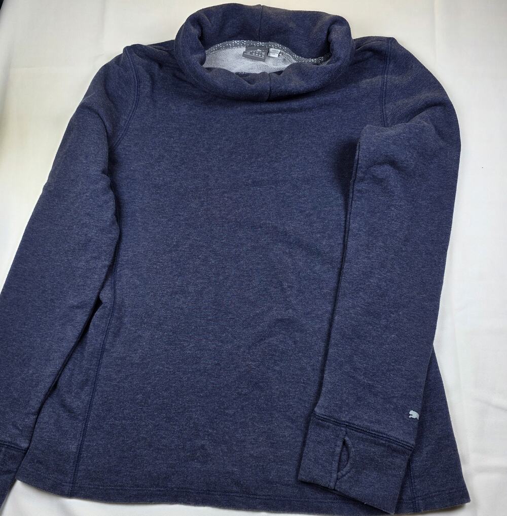PUMA Women's Funnel/Cowl Neck Sweatshirt, Blue, Size L